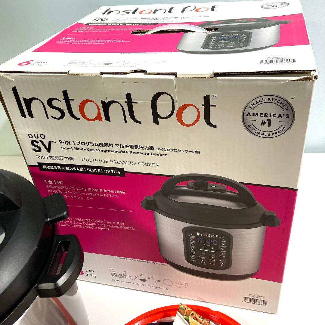 【未使用品】Instant Pot DUO SV 60 電気圧力鍋 6L
