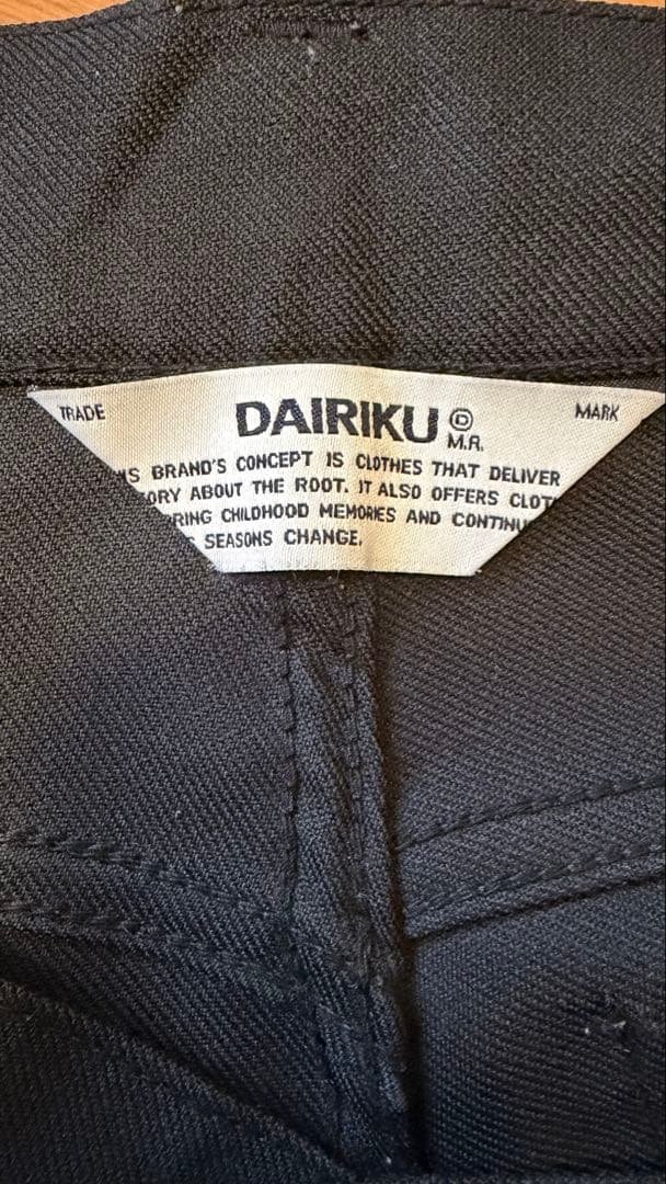 DAIRIKU 2023 AW “Straight“ Pressed Pants