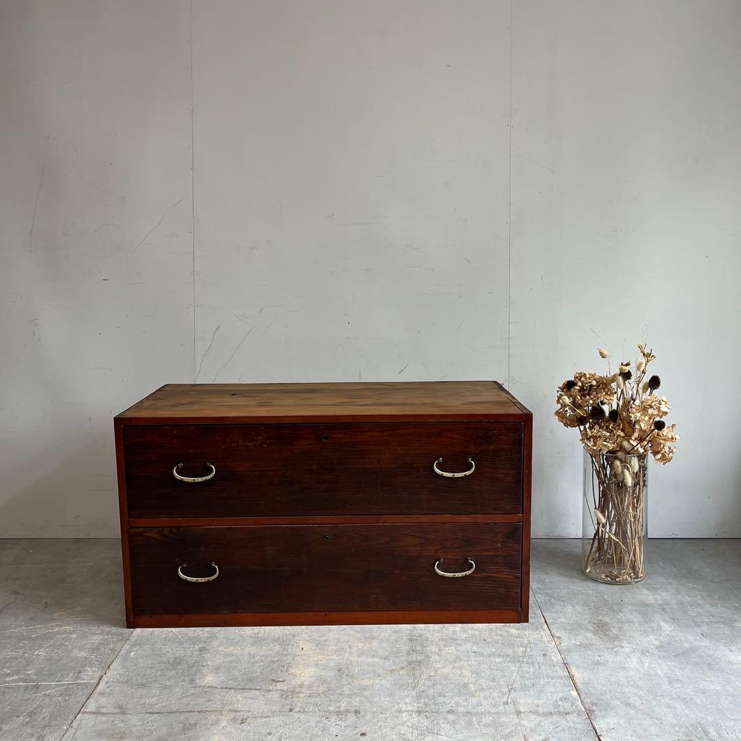 アンティーク チェスト 箪笥 ローボード テレビ台 無垢材 昭和レトロ z533