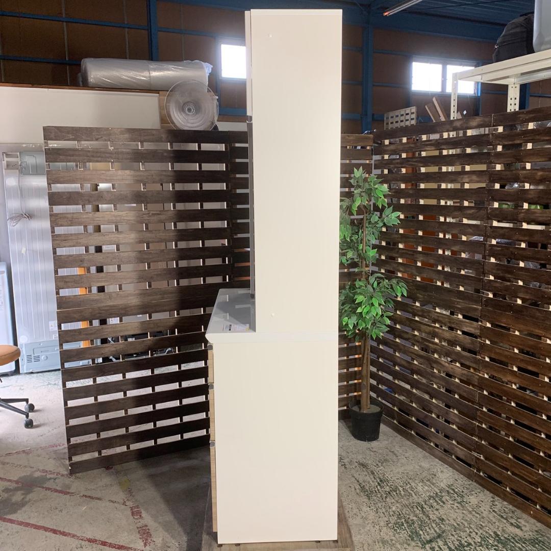 J834 パモウナ 食器棚 幅90cm キッチンボード キャビネット