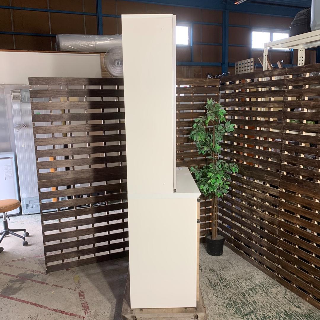 J834 パモウナ 食器棚 幅90cm キッチンボード キャビネット