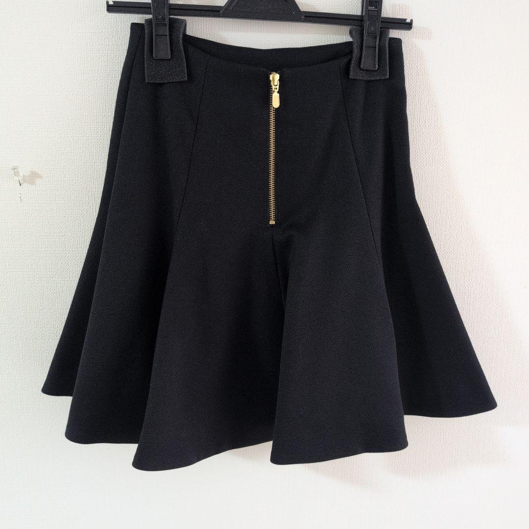 Sheller シェリエ　 フレアスカート 　ゴールドファスナー　新品・タグ付