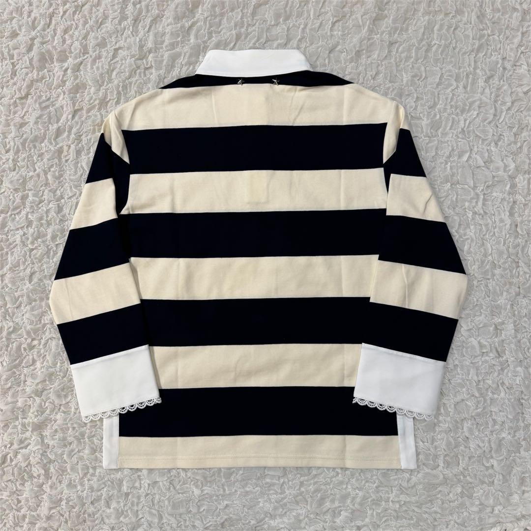 【新品未使用】Bibiy. ボーダー長袖ラガーシャツ
