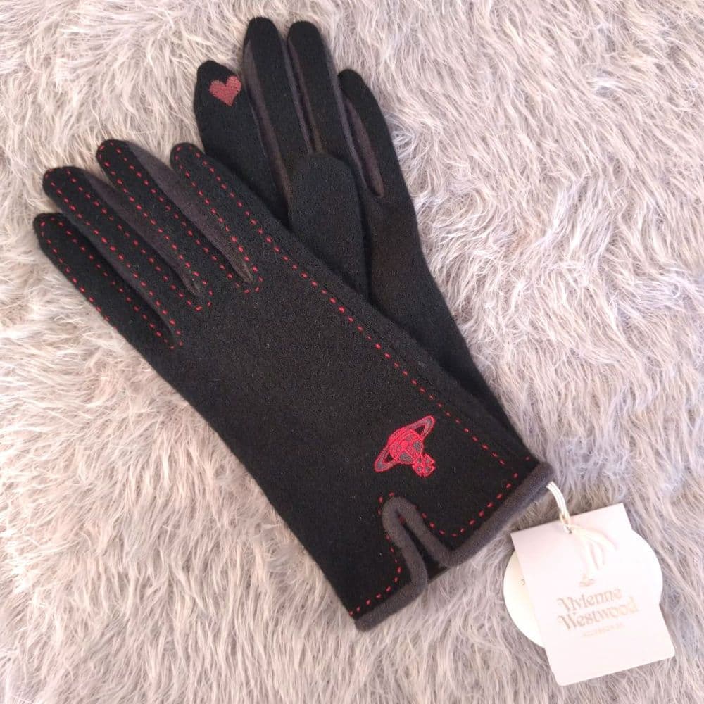 ヴィヴィアン ウエストウッド アクセサリーのオーガニックウールのスリット手袋