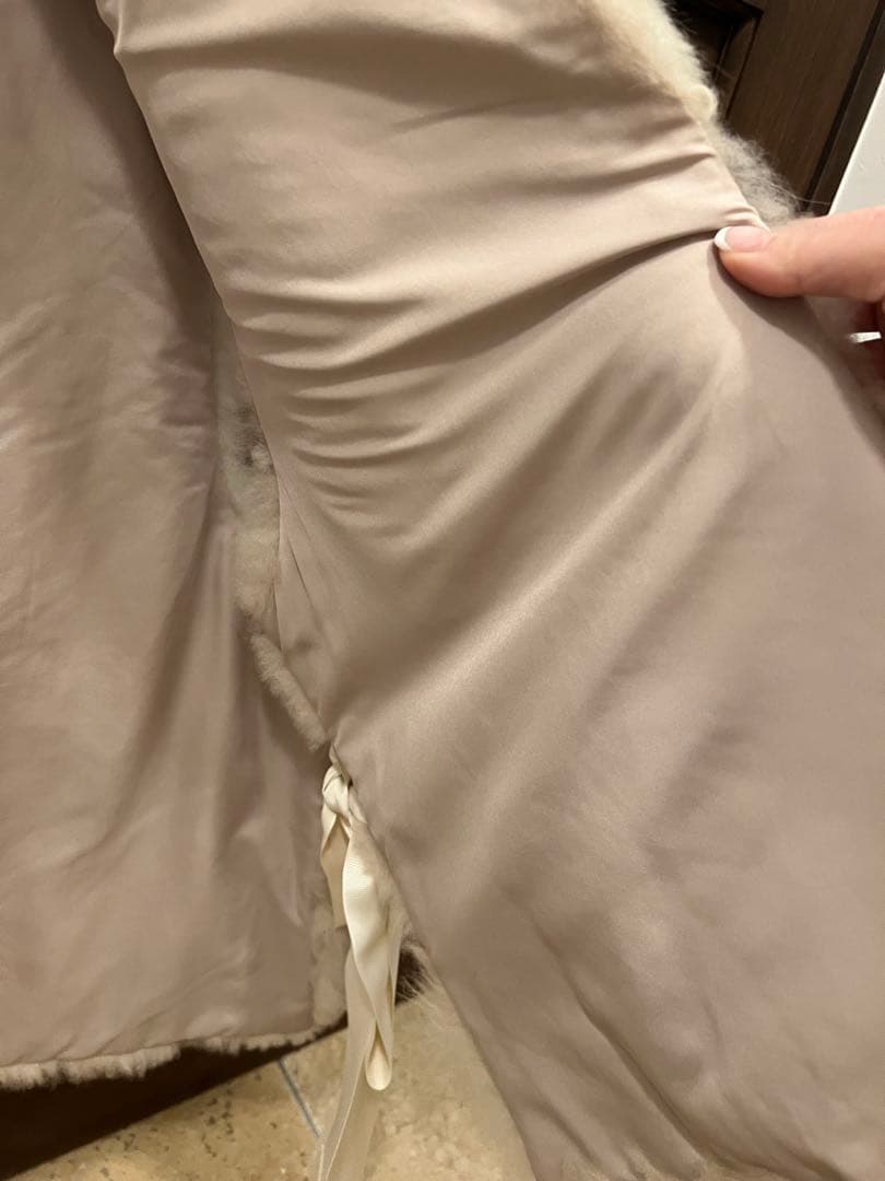 u-big ファー　ベスト　ベージュ