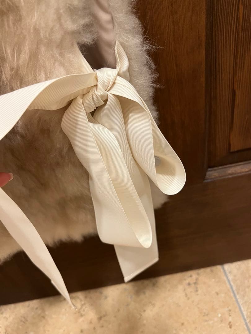 u-big ファー　ベスト　ベージュ