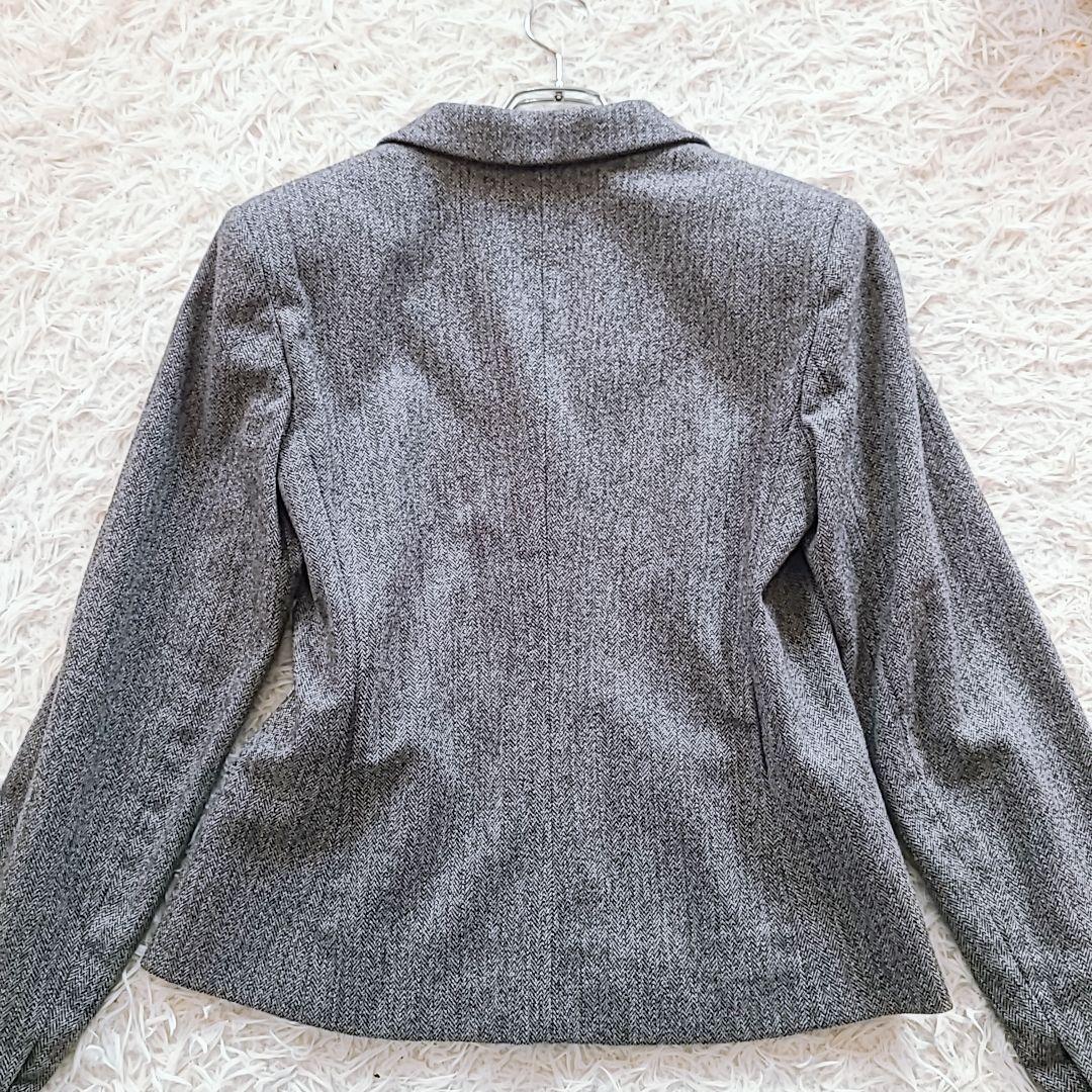 極美品 マックスマーラ XL テーラードジャケット ヘリンボーン 銀タグ