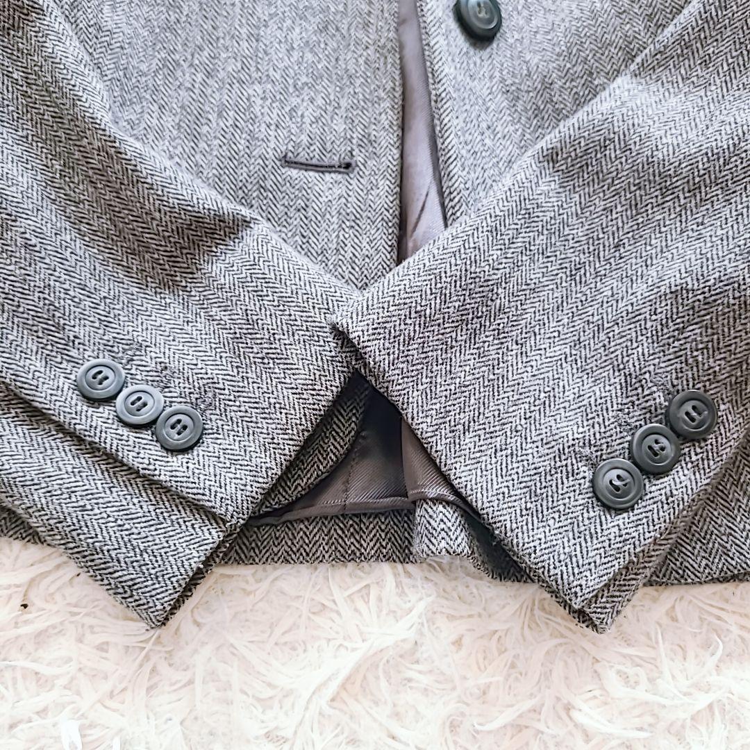 極美品 マックスマーラ XL テーラードジャケット ヘリンボーン 銀タグ