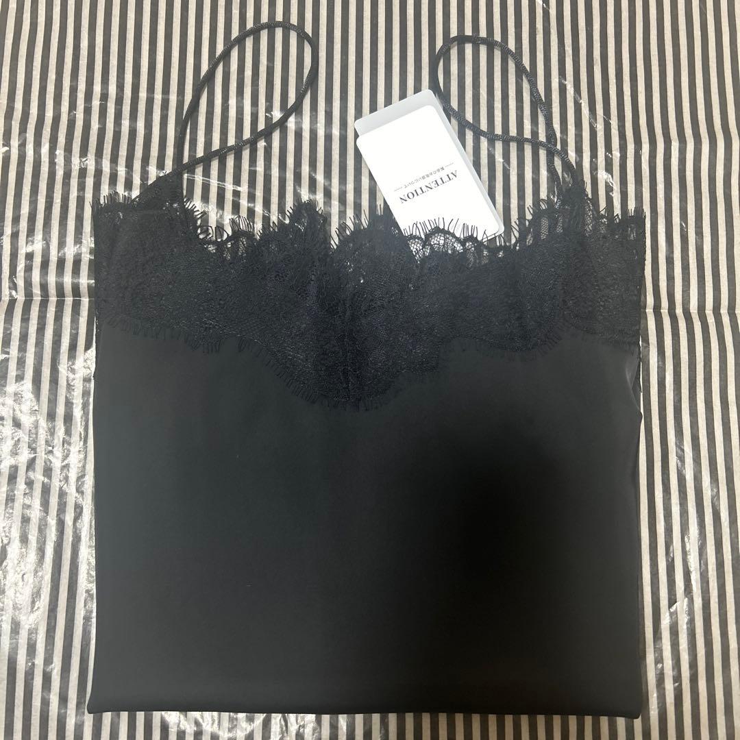 スローブイエナ　サテンレースキャミソール