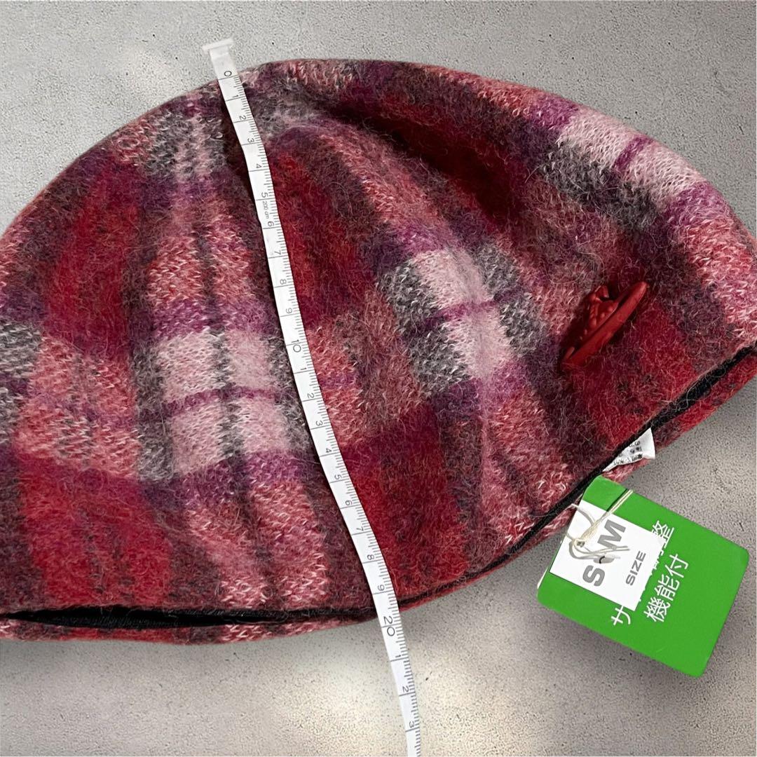 タグ付き✨ヴィヴィアンウエストウッド　アルパカ　毛　ベレー帽　チェック　オーブ