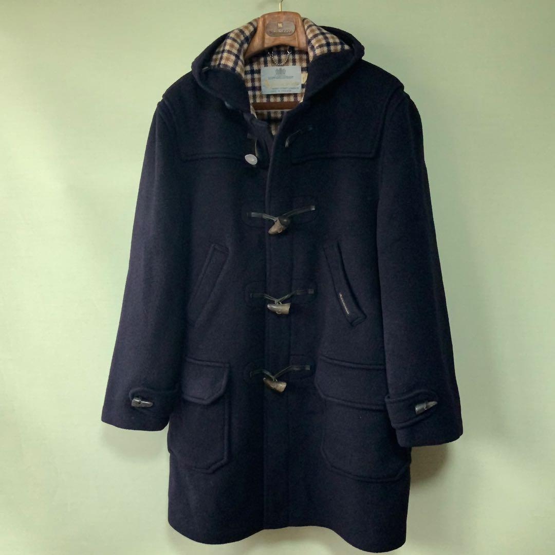 Aquascutum アクアスキュータム ダッフルコート42ネイビー英国製ウール