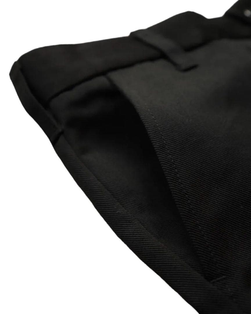 Time is on T/C PRESSED TROUSER ブラックovyz