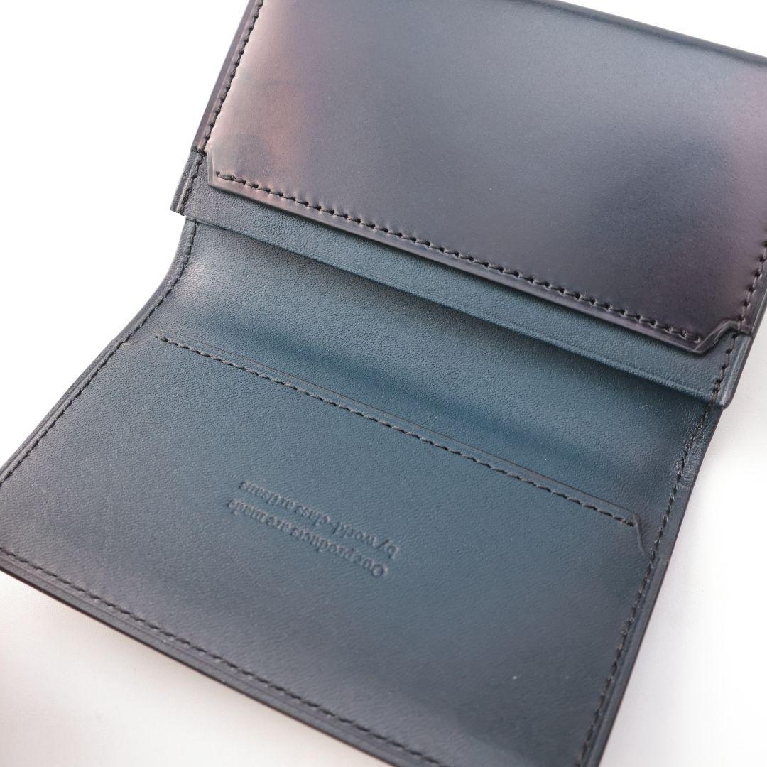 規格外品 ユハク yuhaku ネイビー 名刺入れ カードケース コードバン