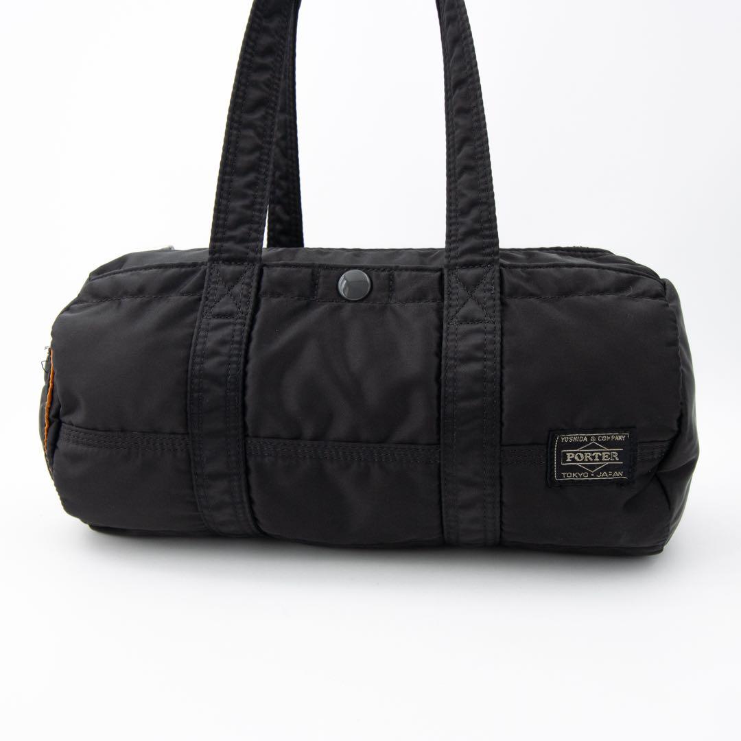 A118【ポーター／タンカー】ミニボストンバッグ　ダッフル　ナイロン　ブラック
