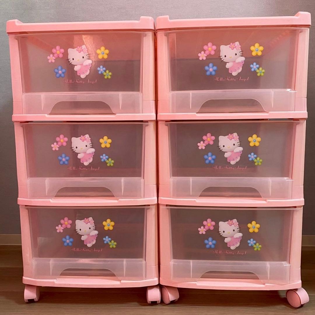 サンリオ ハローキティ 3段 衣装ケース 収納ケース チェスト