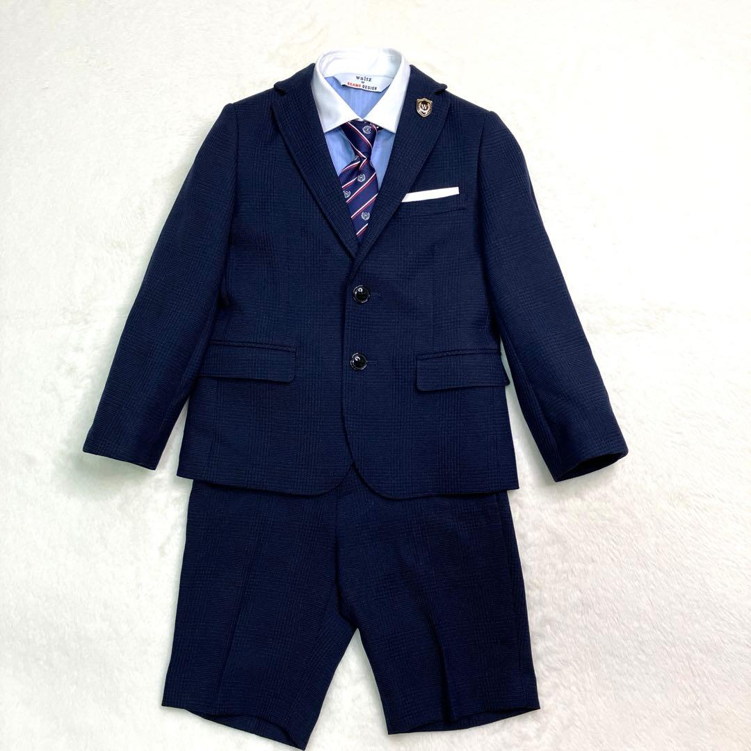 ワルツバイビームスデザイン　男の子スーツ フォーマル　ネイビー 5点セット110