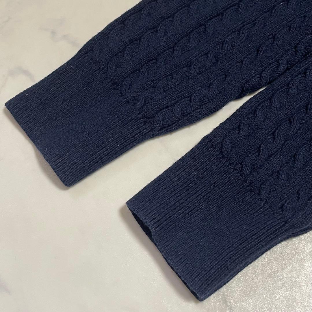 ポロラルフローレン ミニケーブルニット カーディガン ネイビー ポロマーク160