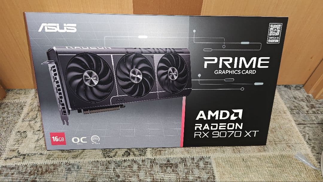 【新品】ASUS Prime Radeon RX9070XT 16GB OC