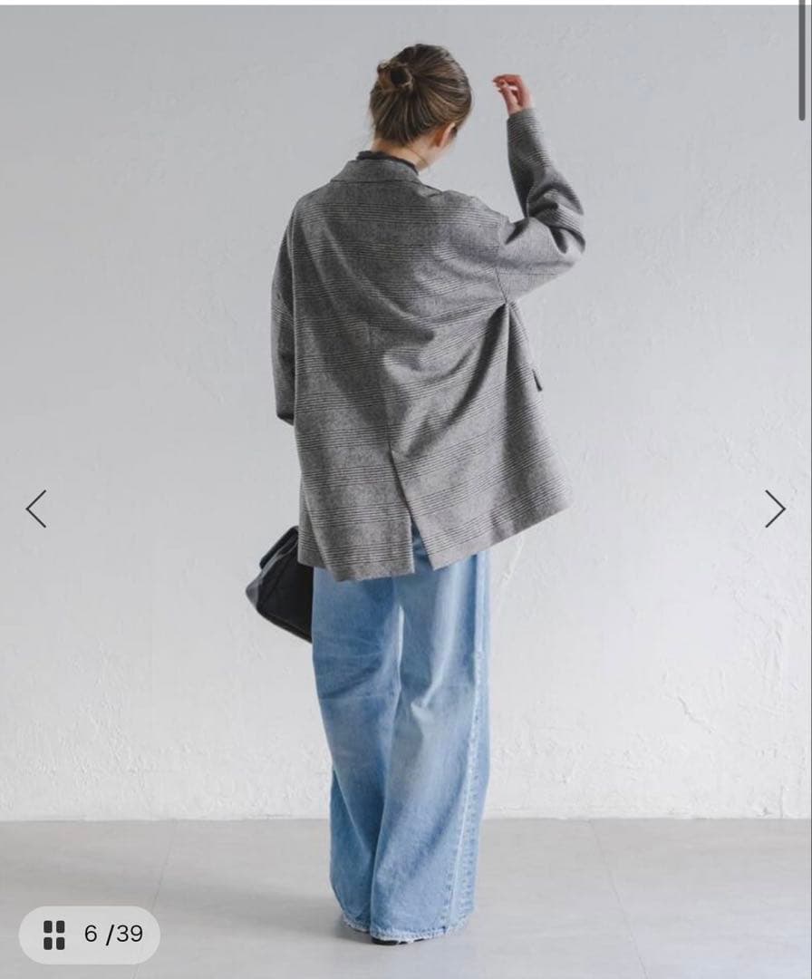 新品！ノーブル　オーバーサイズチェックジャケット