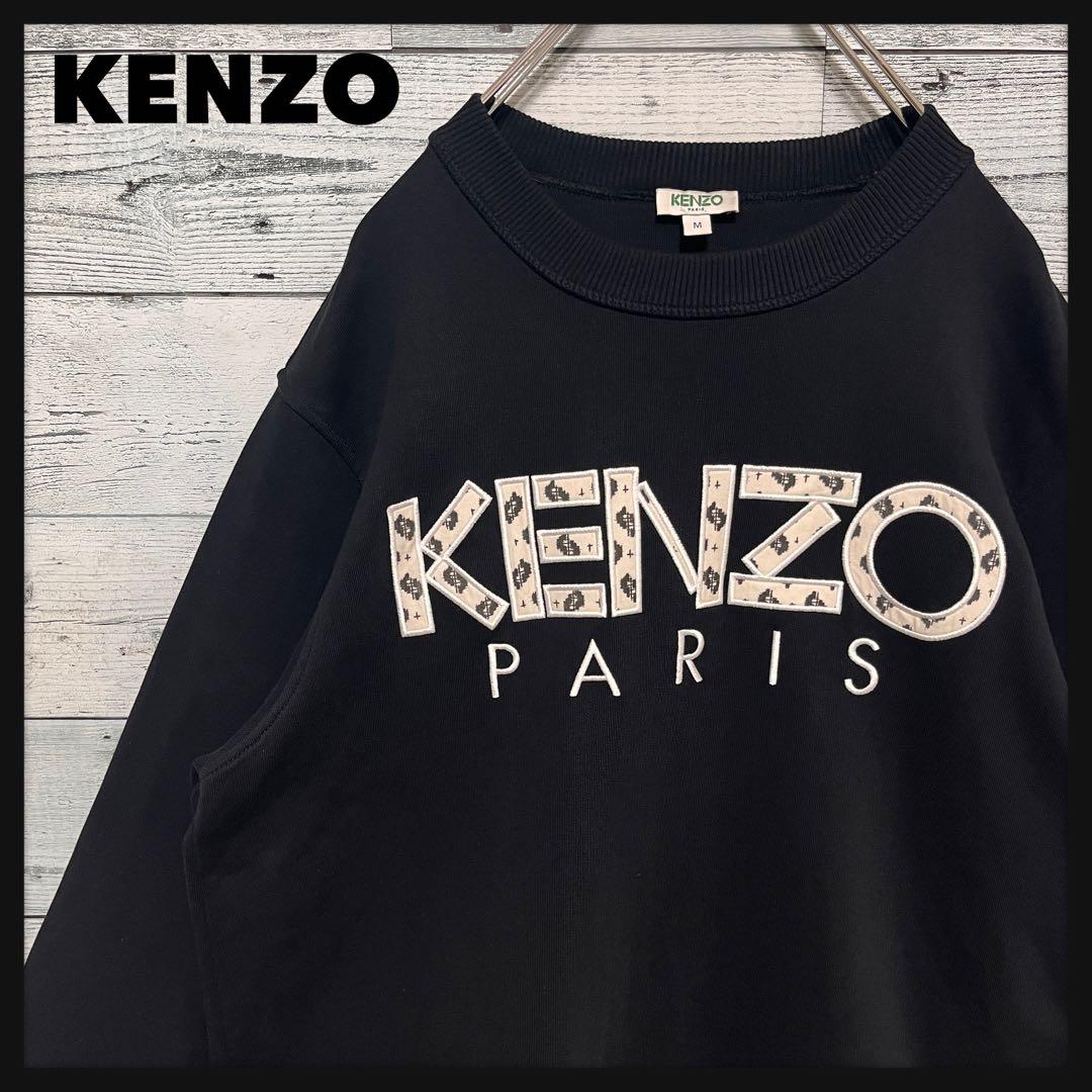 t153【美品】ケンゾー 刺繍 ビッグ センターロゴ スウェット 入手困難 希少