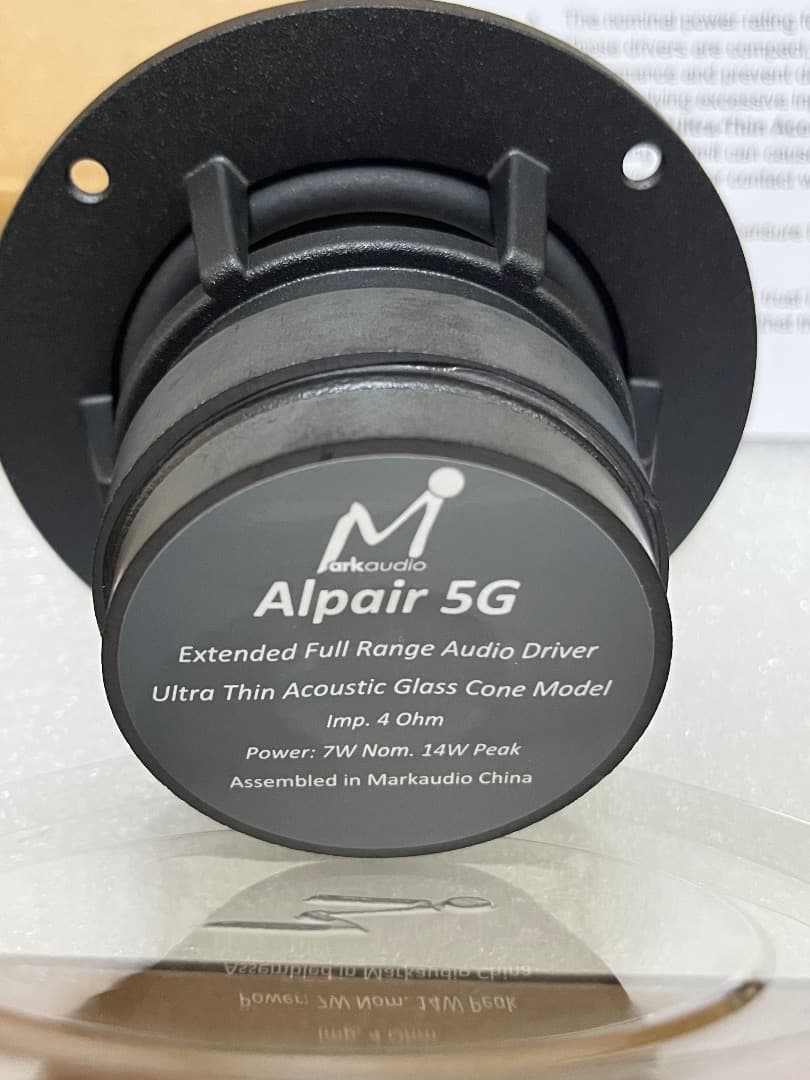 MarkAudio 8cmフルレンジ Alpair5G(ペア)