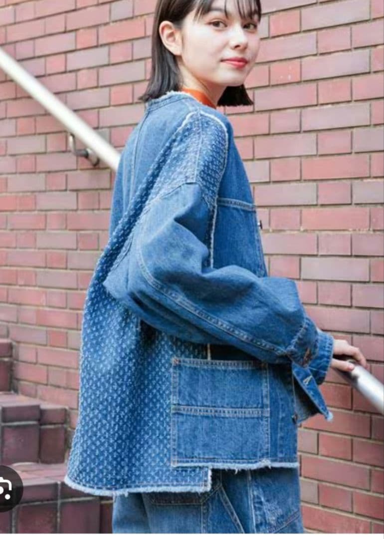 完売品 2025年 ニコアンド リメイクカバーオール デニムジャケット