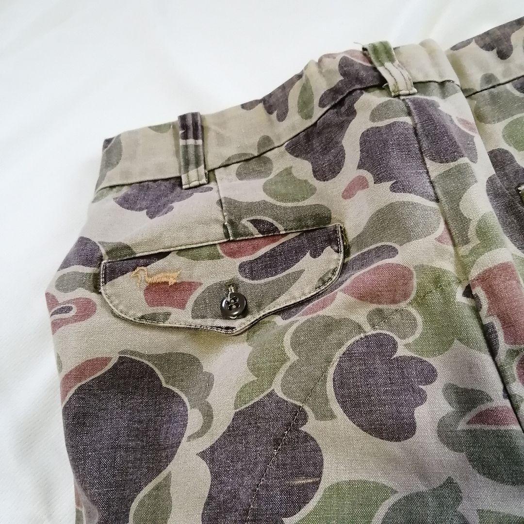 70sUSAビンテージ古着 Duxbak ハンティングパンツ ダックカモW32