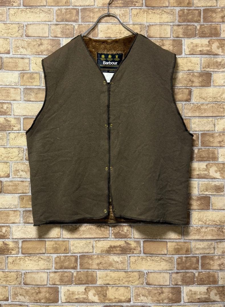 Barbour　イングランド製　バブアー　ボアライナー　ベスト　ブラウン
