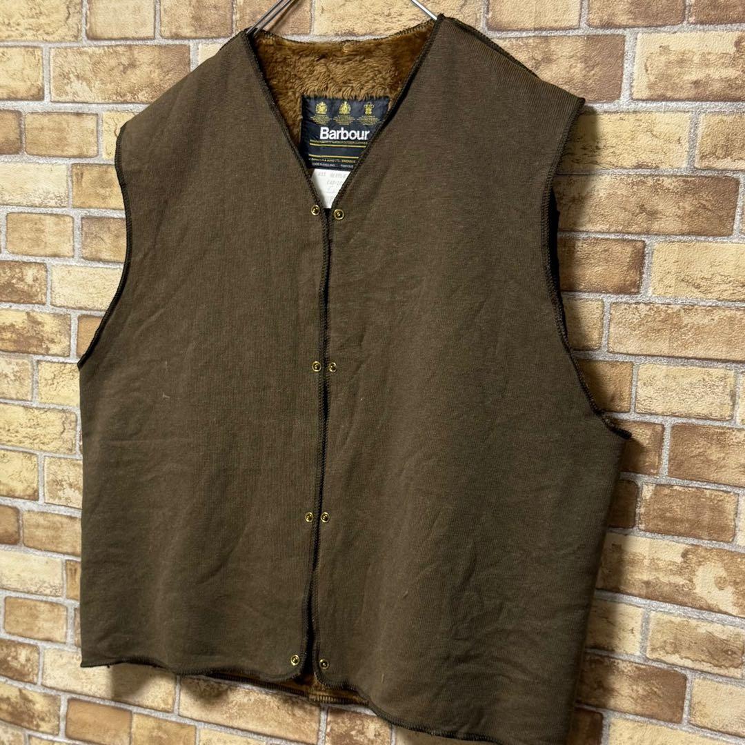 Barbour　イングランド製　バブアー　ボアライナー　ベスト　ブラウン