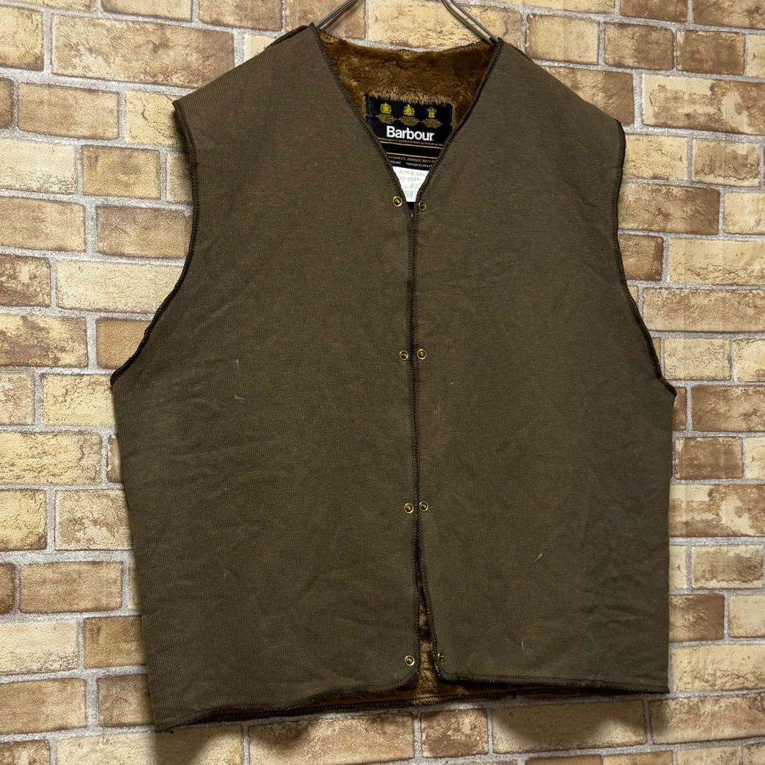 Barbour　イングランド製　バブアー　ボアライナー　ベスト　ブラウン