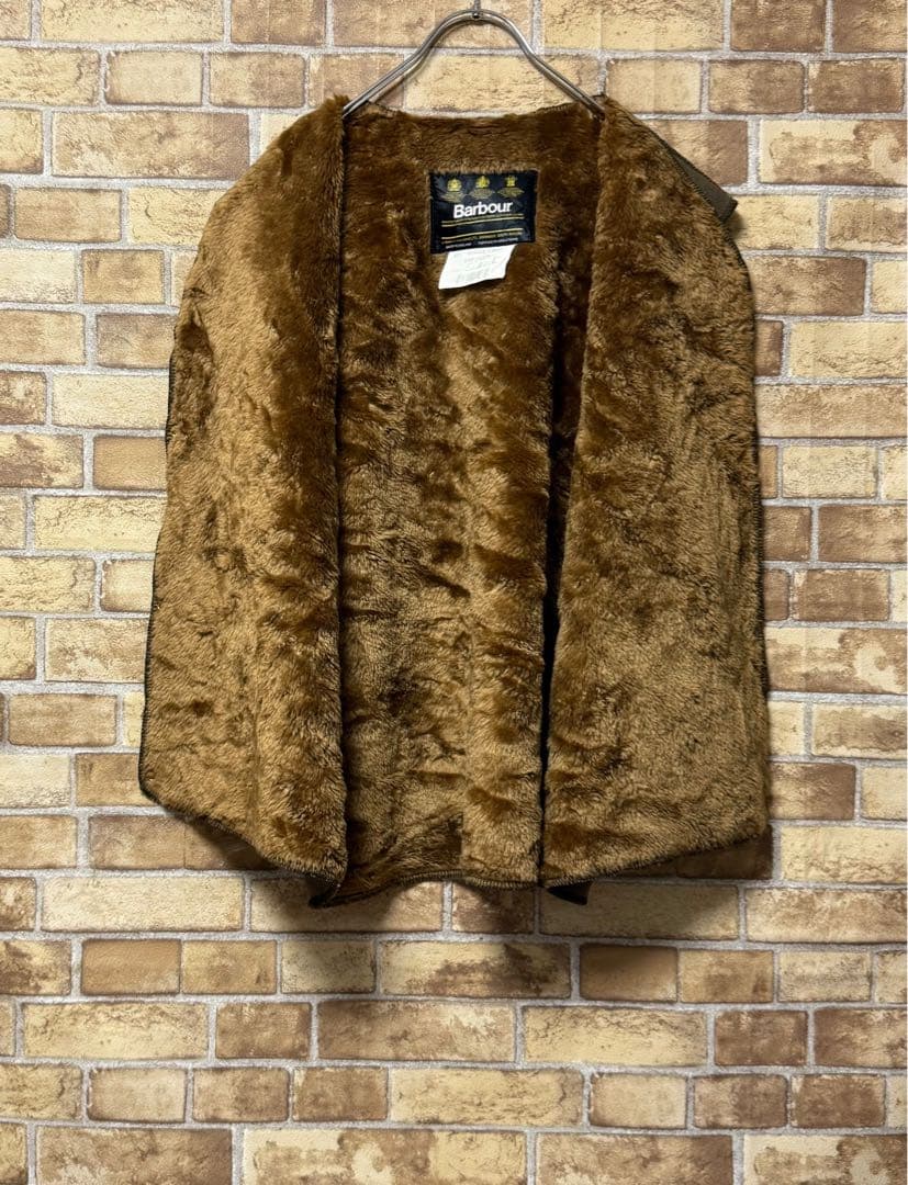 Barbour　イングランド製　バブアー　ボアライナー　ベスト　ブラウン