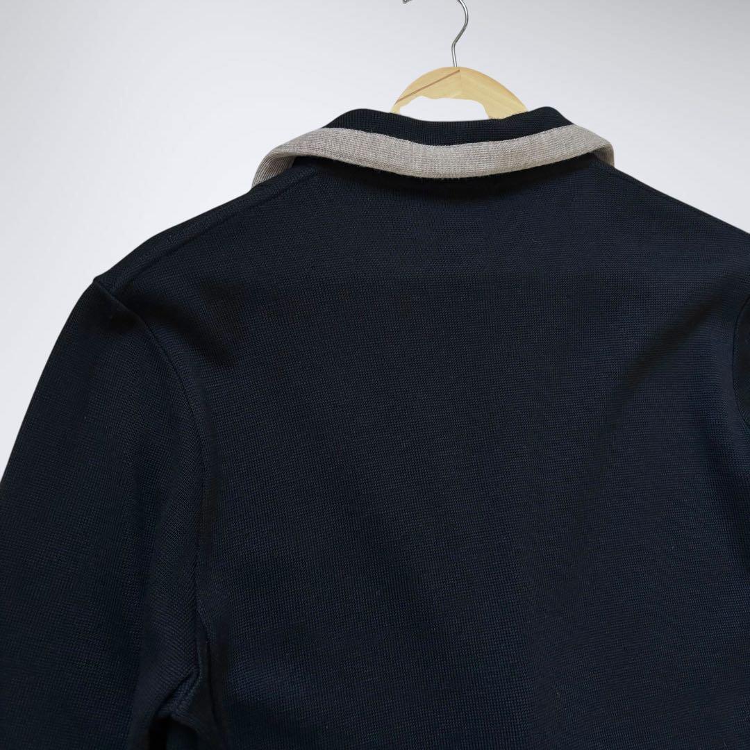 ラルディーニ LARDINI ニットジャケット パイピング メタルボタン L 黒