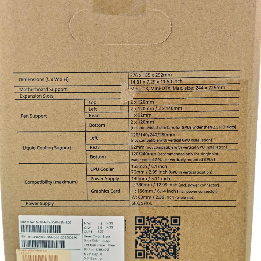 Cooler Master MASTERBOX NR200 ブラック 展示品