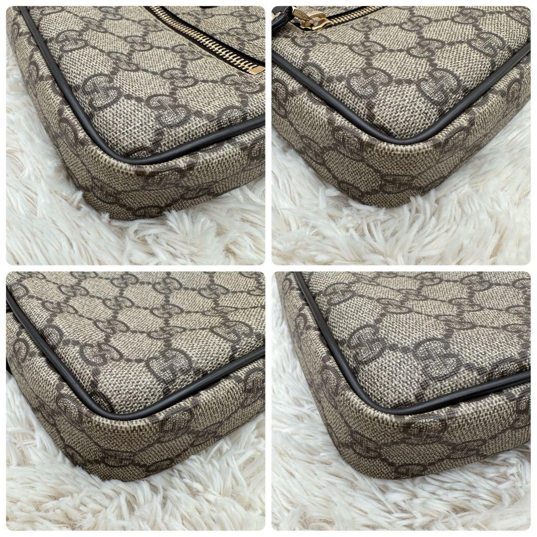 ✨人気✨グッチ　ショルダーバッグ　GG柄　スプリーム　PVC ベージュ