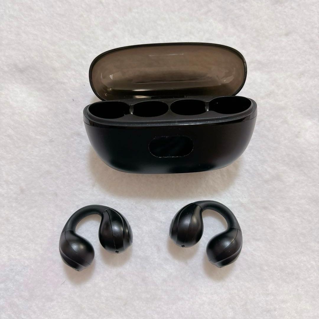 ✨人気商品✨イヤーカフ型イヤホン Bluetooth ワイヤレスイヤホン 黒