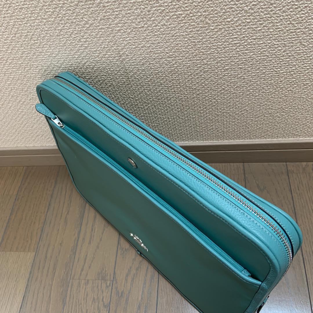 COACH エリス ラップトップスリーブ ターコイズ 未使用 PCケース
