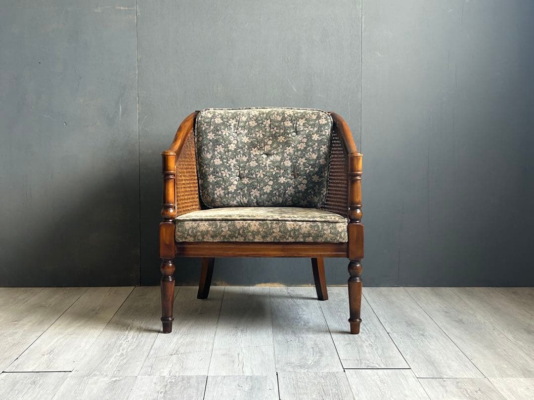 ②karimoku カリモク　1Pソファ　ソファ　コロニアル　洋風　ラタン　nn