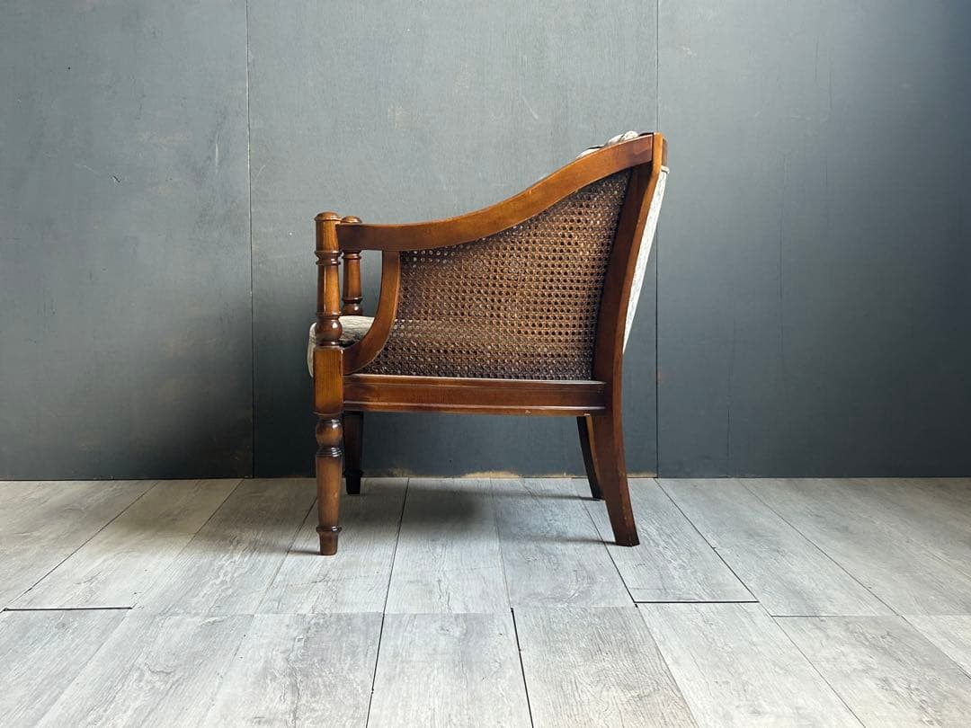 ②karimoku カリモク　1Pソファ　ソファ　コロニアル　洋風　ラタン　nn