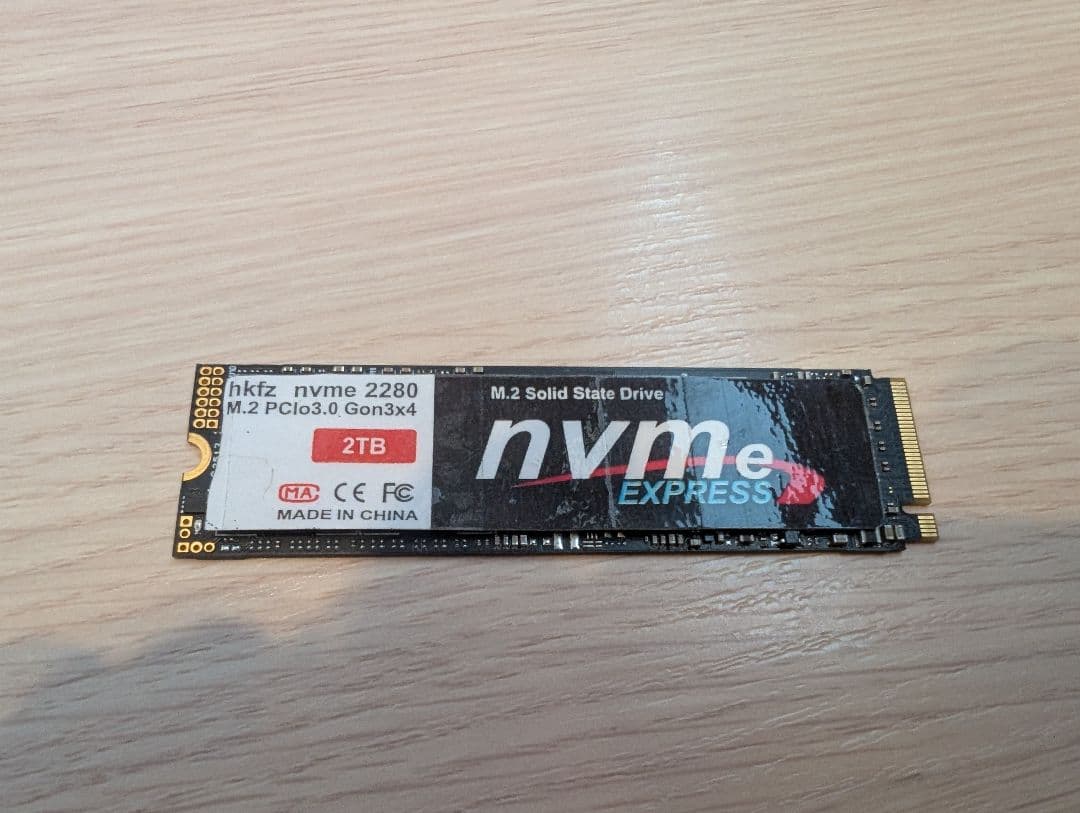 内蔵型SSD nvme 2280 2TB M.2 SSD