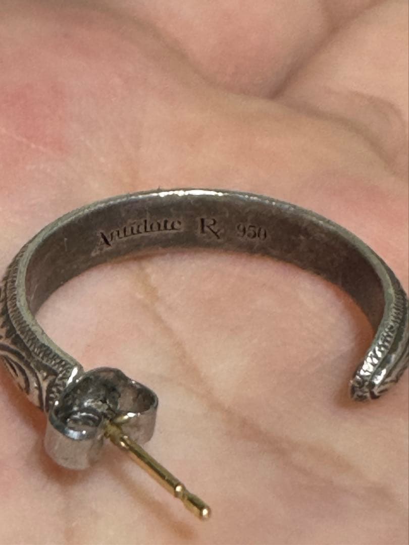 アクセサリー Antidote silver950 ENGRAVED HOOP ERRAING