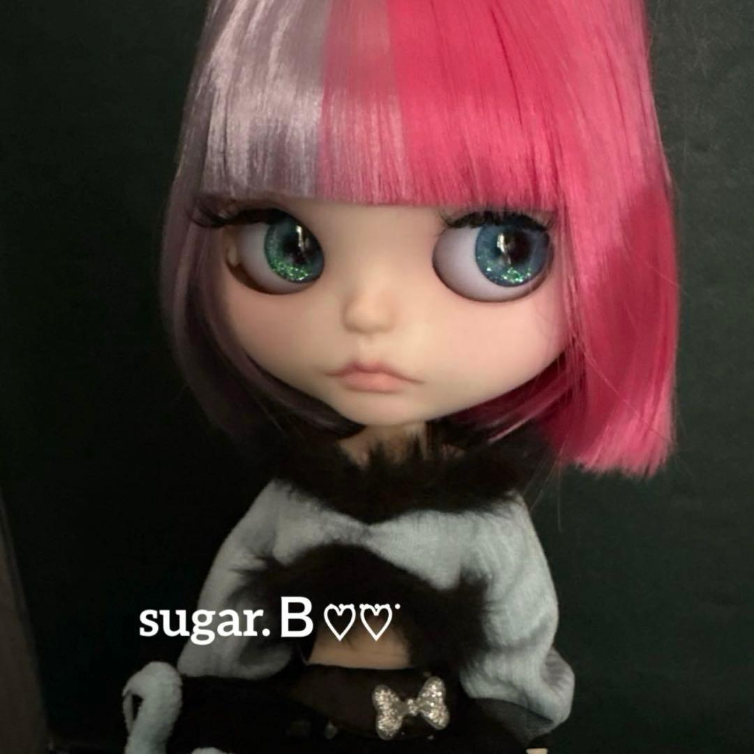 アイシードールカスタム❤︎ピンク×薄パープル❤︎ボブ