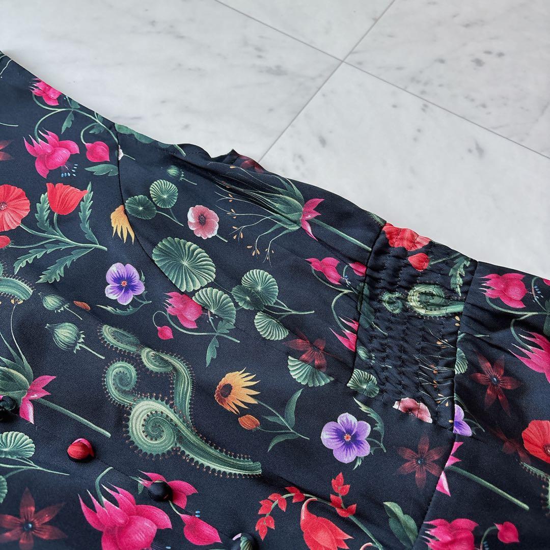 ダーマコレクション　ラッティ社　ボタニカル　ノースリーブワンピース　花柄