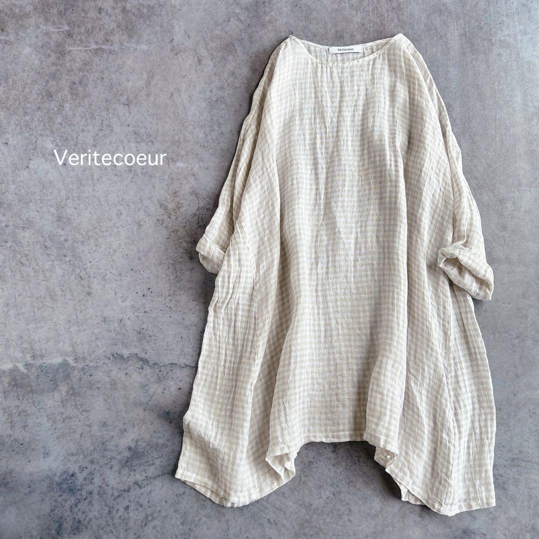 rino/ Veritecoeur ⿻ リネン ギンガムチェックチュニック