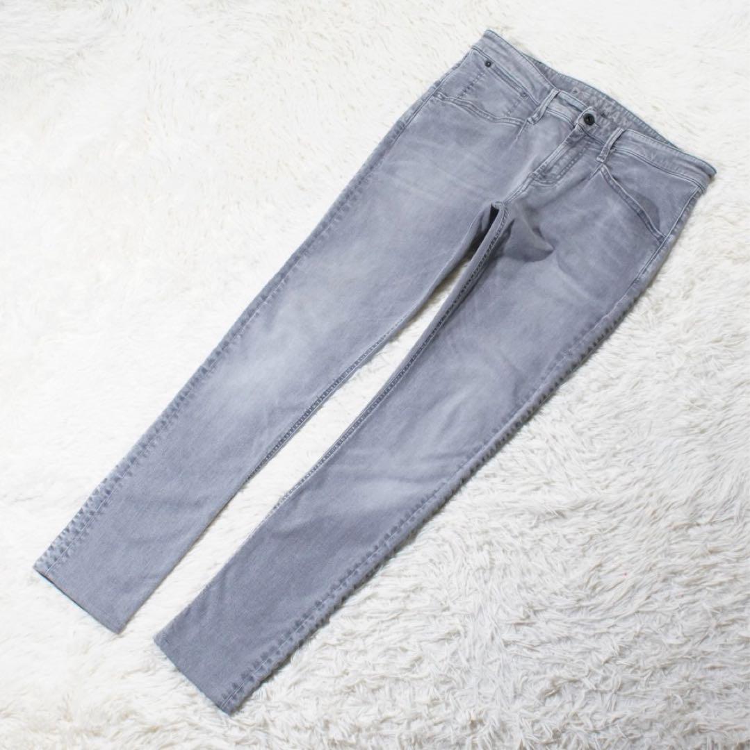 希少《DENHAM》BOLDER(W31)グレー スキニーパンツ ジップフライ