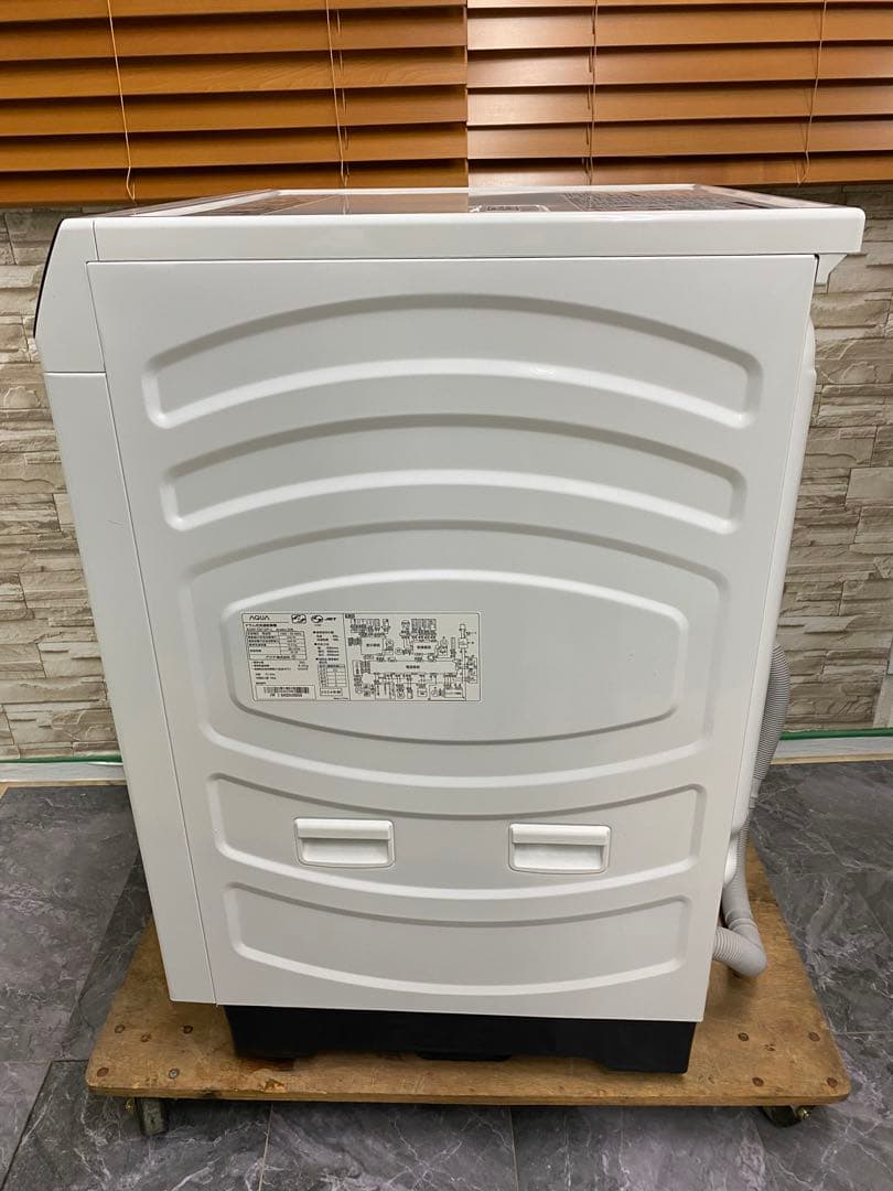 【美品】 12kg アクア AQUA ドラム洗濯機　AQW-DX12P-L