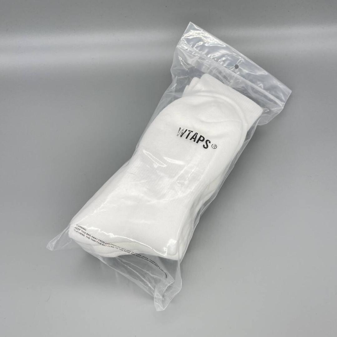 新品 WTAPS ダブルタップス 3P ソックス 靴下 ホワイト