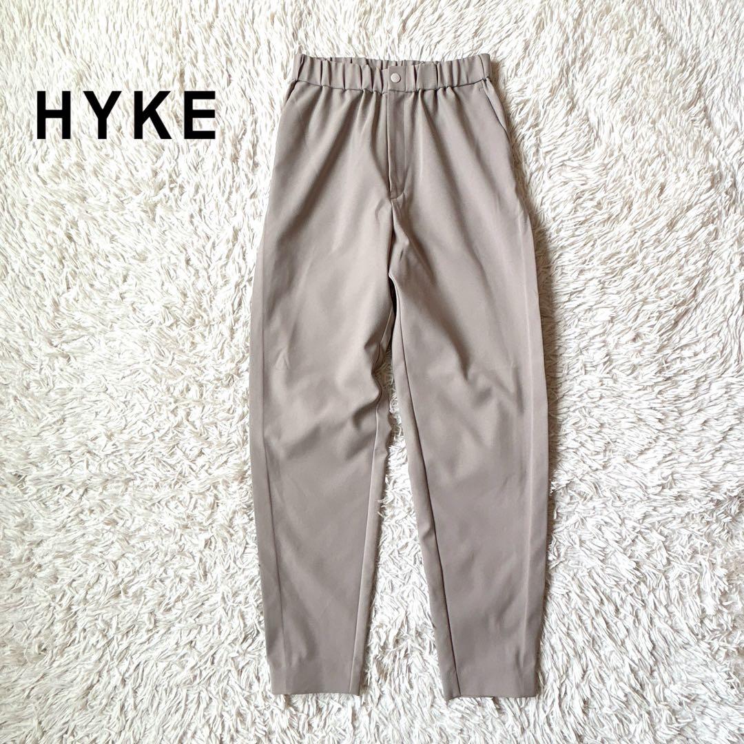 美品　HYKE ハイク　ストレッチイージーテーパードパンツ サイドデザイン