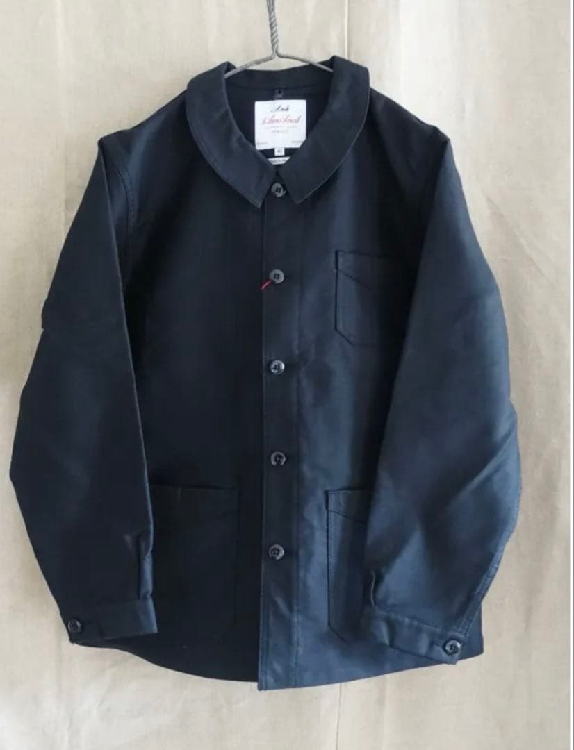 Le Sans Pareil モールスキン　ブラックカバーオール 42