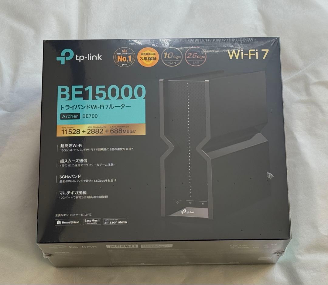 新品未開封TP-Link Archer BE700 Wi-Fi 7 ルーター