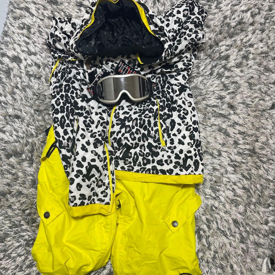 ヒョウ柄 Lサイズ スノーボードウェア　セット